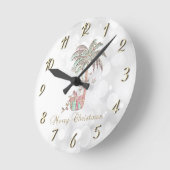 Kerstpalmboom, Cadeau, String Lights, Bokeh Ronde Klok (Hoek)