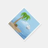 Kerstpalmboom en kat servet (Hoek)