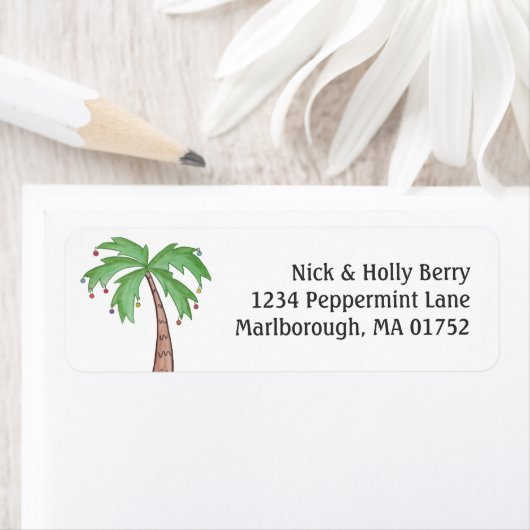 kerstpalmboom etiket (Insitu)