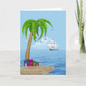 Kerstpalmboom Feestdagen Kaart (Voorkant)