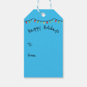 Kerstpalmboom in zand  cadeaulabel (Achterkant)