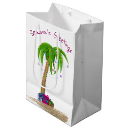 Kerstpalmboom in zand medium cadeauzakje