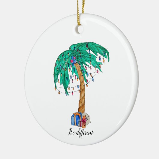 Kerstpalmboom Keramisch Ornament (Links)