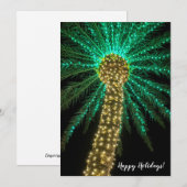 Kerstpalmboom Kerstkaart (Voorkant / Achterkant)