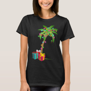 kerstpalmboom Kokosruitlampjes strand Hawaii Xm T-shirt