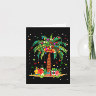 Kerstpalmboom licht Hawaïaanse tropische Kerstmis Kaart