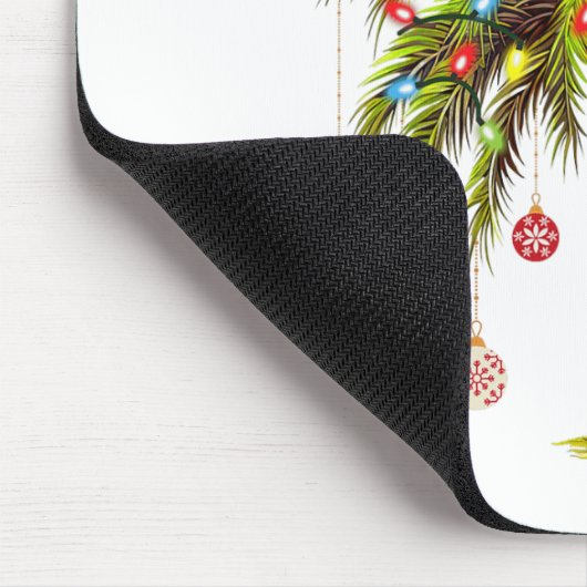 Kerstpalmboom licht Hawaïaanse tropische Kerstmis Muismat (Hoek)