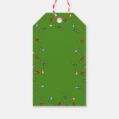 kerstpalmboom met schip cadeaulabel (Achterkant)