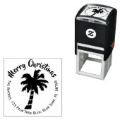 Kerstpalmboom retour adres stempel Ronde (In situ)