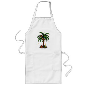 Kerstpalmboom, strand Aloha Kerstmis Lang Schort