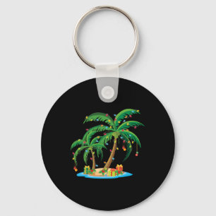 Kerstpalmboom Tropisch Kerstgeschenk Kokosnoot Lig Sleutelhanger