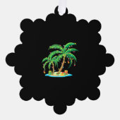 Kerstpalmboom Tropische Kerstcadeau Kokosnoot Ornament Kaart (Voorkant)