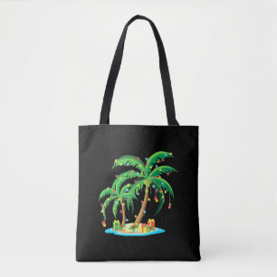 Kerstpalmboom Tropische Kerstcadeau Kokosnoot Tote Bag