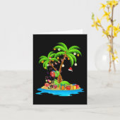 Kerstpalmboom Tropische kerstkokosnoot in overeens Kaart (Gele Bloem)