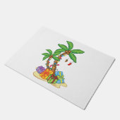 Kerstpalmboom Tropische kerstkonkoslichten Deurmat (Schuin)