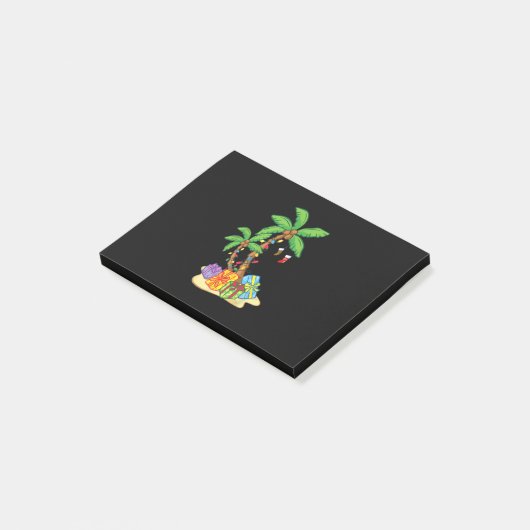 Kerstpalmboom Tropische kerstkonkoslichten F Post-it® Notes (Schuin)