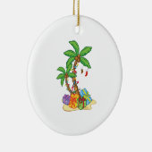 Kerstpalmboom Tropische kerstkonkoslichten Keramisch Ornament (Rechts)