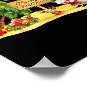 Kerstpalmboom Tropische kerstkonkoslichten P Poster (Hoek)