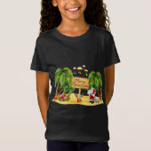 Kerstpalmboom Tropische kerstkonkoslichten P T-shirt (Voorkant)