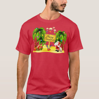 Kerstpalmboom Tropische kerstkonkoslichten P T-shirt