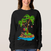 Kerstpalmboom Tropische kerstkonkoslichten P Trui (Voorkant)