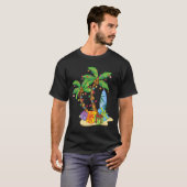Kerstpalmboom Tropische kerstkonkosnoot T-shirt (Voorkant volledig)
