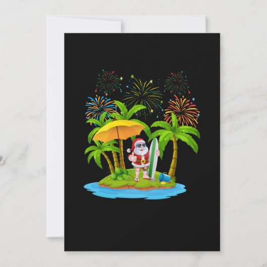 Kerstpalmboom Tropische kerstlichten Save The Date (Voorkant)