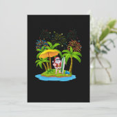 Kerstpalmboom Tropische kerstlichten Save The Date (Staand voorkant)