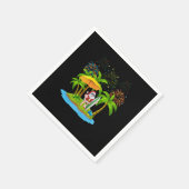 Kerstpalmboom Tropische kerstlichten Servet (Hoek)