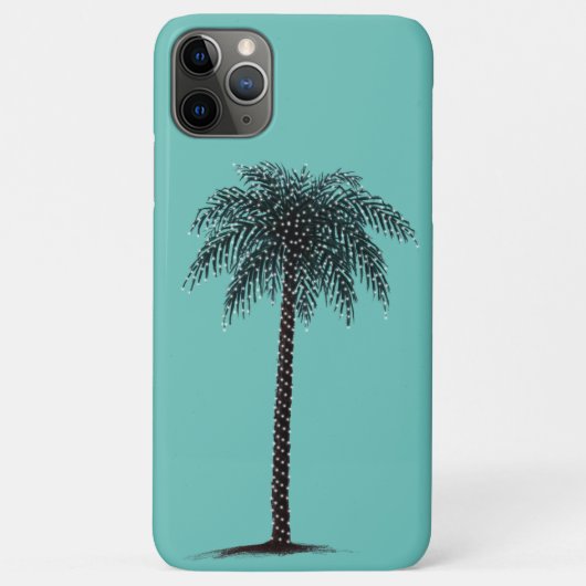 Kerstpalmboom, turquoise iPhone Case (Achterkant)