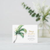 Kerstpalmboomvakantie Verplaatsende aankondiging (Staand voorkant)