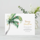 Kerstpalmboomvakantie Verplaatsende aankondiging (Staand voorkant)