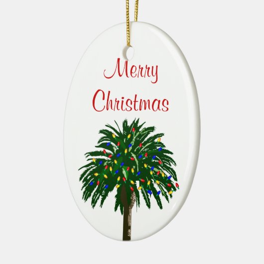kerstpalmboomversiering keramisch ornament (Links)