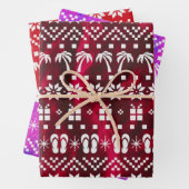 kerstpalmen en Teenslippers Inpakpapier Vel (In situ)