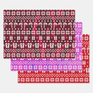 kerstpalmen en Teenslippers Inpakpapier Vel