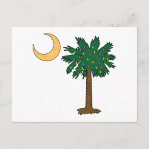 Kerstpalmetto Feestdagenkaart
