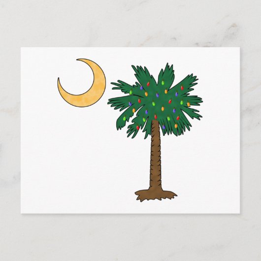 Kerstpalmetto Feestdagenkaart (Voorkant)