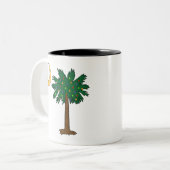 Kerstpalmetto Tweekleurige Koffiemok (Voorkant links)