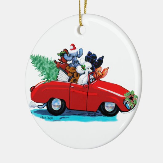 kerstpan keramisch ornament (Links)