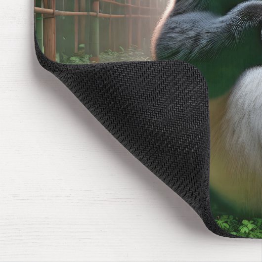 Kerstpanda Beer in het bamboe bos Muismat (Hoek)