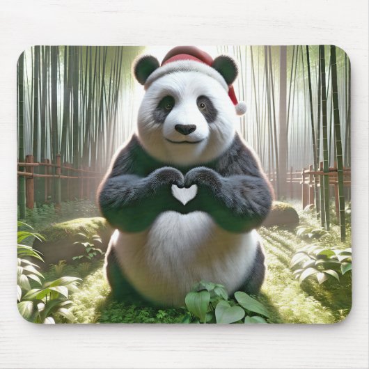 Kerstpanda Beer in het bamboe bos Muismat (Voorkant)