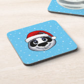 Kerstpanda Bier Onderzetter (Linkerzijde)