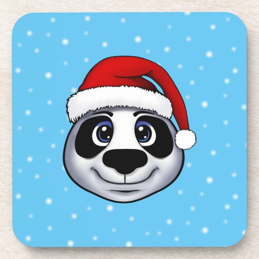 Kerstpanda Bier Onderzetter (Voorkant)