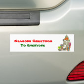 Kerstpanda Bumpersticker (Op auto)