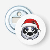 Kerstpanda Button Flesopener (Voorkant)