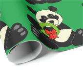 Kerstpanda Cadeaupapier (Rol Hoek)