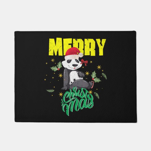 Kerstpanda Deurmat (Voorkant)