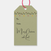 Kerstpanda die een hart vormt cadeaulabel (Achterkant)