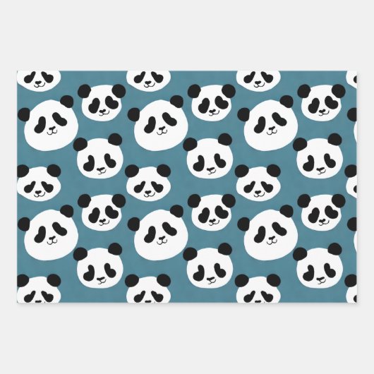 Kerstpanda en Beer Inpakpapier Vel (Voorkant 2)