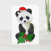 Kerstpanda Feestdagen Kaart (Voorkant)